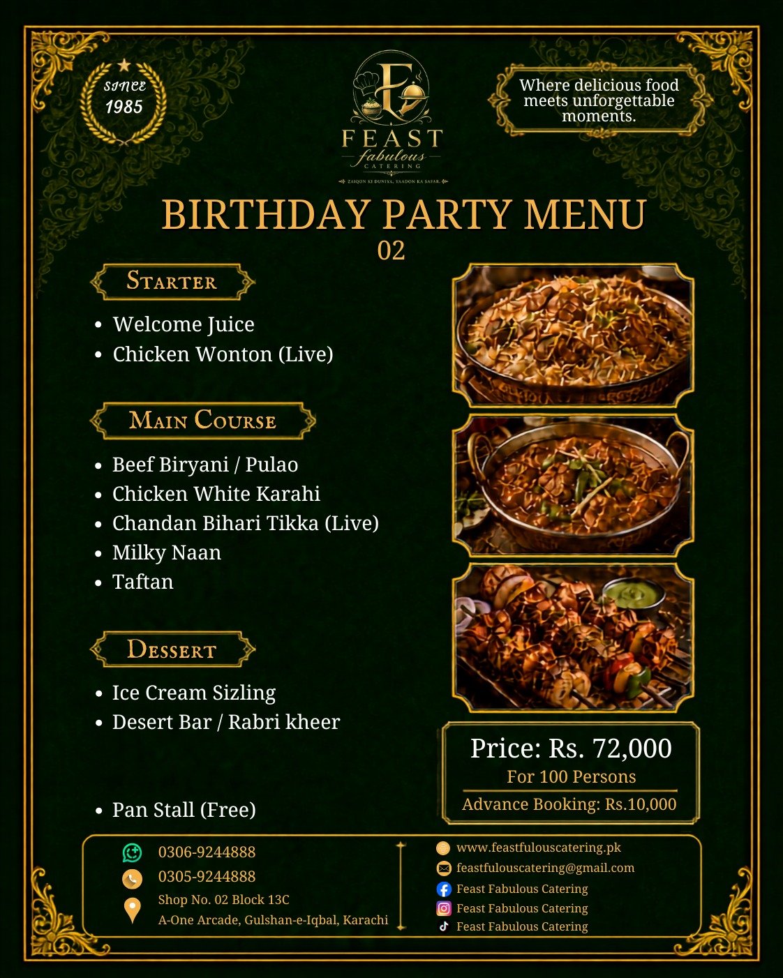 Feast Fabulous Catering Menu 18