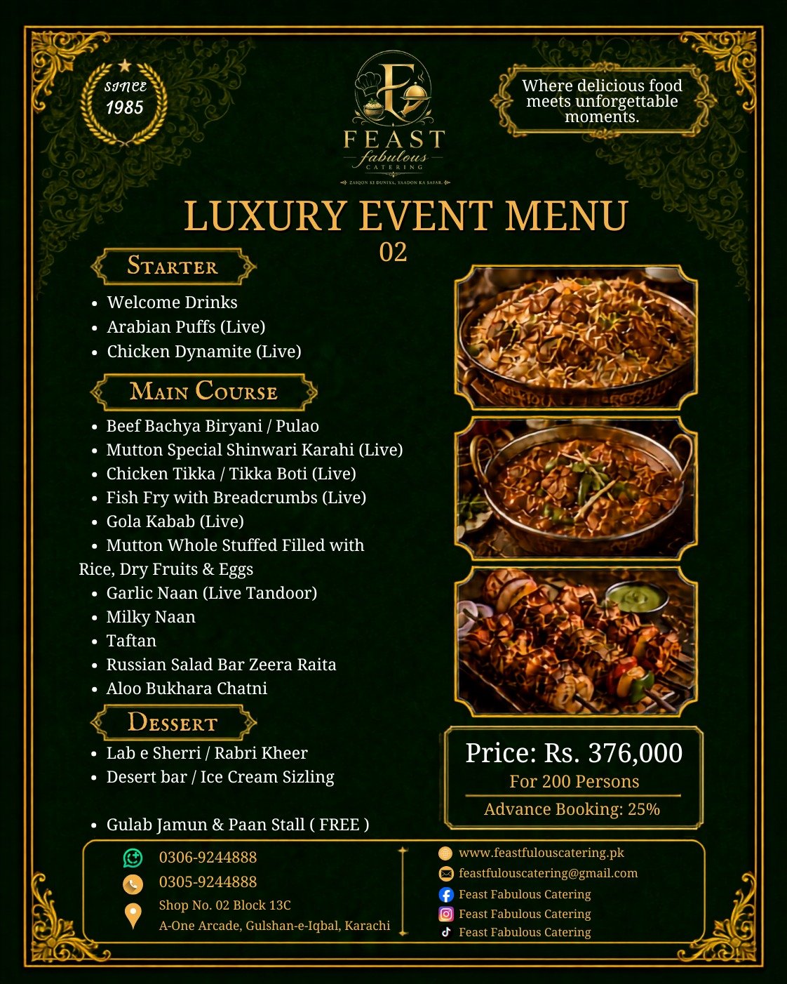 Feast Fabulous Catering Menu 16